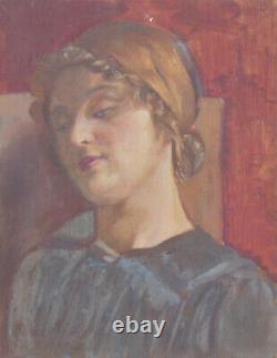 Raymond Lheureux (1890-1965) (03) Oil On Wood Portrait Of A Young Woman