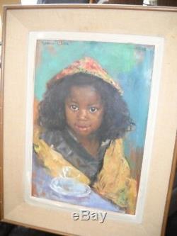 Raymond Tellier Little Girl From Madagascar 38/56 Hors Cadre