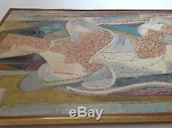 Raymond Trameau Rare Large Painting Hst 1967 Abstraction Cubist Picasso 100x64cm