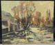 Raymond Vernet Grand Old Painting Signed Oil Landscape Provence Alpilles