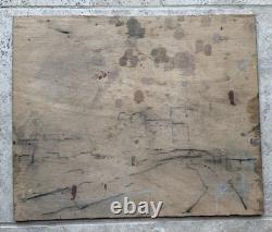 Raymond Vernet Grand Old Painting Signed Oil Landscape Provence Alpilles