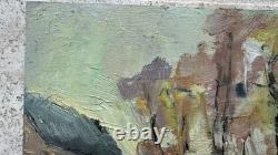 Raymond Vernet Grand Old Painting Signed Oil Landscape Provence Alpilles