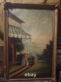 Regency Period Trumeau, 19th Century, Oil Painting on Wood