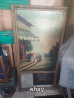 Regency Period Trumeau, 19th Century, Oil Painting on Wood