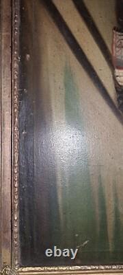 Regency Period Trumeau, 19th Century, Oil Painting on Wood