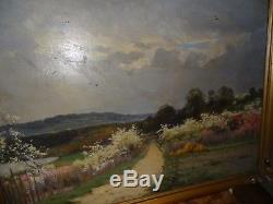 René Fath Painting Landscape Painting In Spring Barbizon Impressionism 1900's