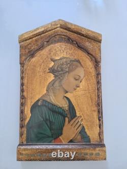 Reproduction Oil Painting on Wood Icon Madonna by Lippi Religious Painting