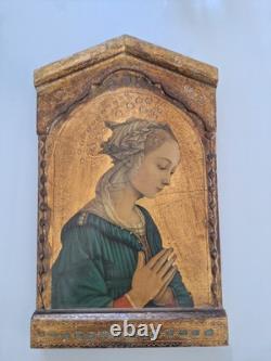 Reproduction Oil Painting on Wood Icon Madonna by Lippi Religious Painting