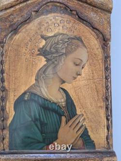 Reproduction Oil Painting on Wood Icon Madonna by Lippi Religious Painting
