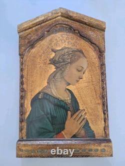 Reproduction Oil Painting on Wood Icon Madonna by Lippi Religious Painting