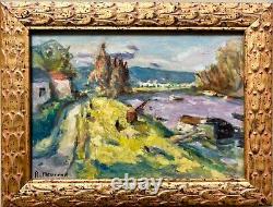 Robert FLEURENT (1904-1981) The Seine at Port-Marly 1951, oil on canvas, signed. 20x28 cm