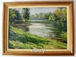 Roger Schardner 1898 -1981 Bois De Boulogne Oil On Canvas Frame