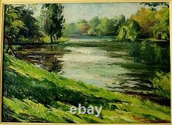 Roger Schardner 1898 -1981 Bois De Boulogne Oil On Canvas Frame