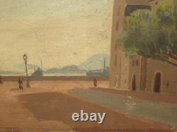 Roland CHAVENON (1895-1969) Oil Painting Landscape, Port of Toulon, Var, Marine, 1940