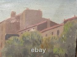 Roland CHAVENON (1895-1969) Oil Painting Landscape, Port of Toulon, Var, Marine, 1940