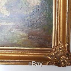 Rouen Oil On Wood Framed Xixth Unsigned Oil Unsigned Coignard