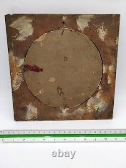 Round Table J. H ALLEMAND Oil on wood HSB 19th century marine boat landscape fishermen