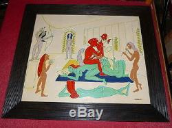 Ruytchi Souzouki Rare And Beautiful Oil On Wood Signed Erotique Atelier Peintre