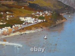 S. BELFANTON 20th- GREAT & BEAUTIFUL IMPRESSIONIST PAINTING- RARE VIEW OF CAPRI 1931