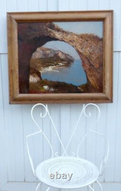 S. BELFANTON 20th- GREAT & BEAUTIFUL IMPRESSIONIST PAINTING- RARE VIEW OF CAPRI 1931