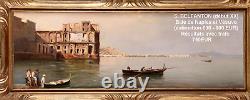 S. BELFANTON 20th- GREAT & BEAUTIFUL IMPRESSIONIST PAINTING- RARE VIEW OF CAPRI 1931