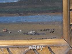 Sailboats, 1928. Painting By Eugène Bernhardt (1898-1984) Pupil Of Cormon