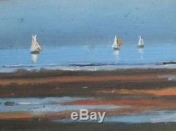 Sailboats, 1928. Painting By Eugène Bernhardt (1898-1984) Pupil Of Cormon