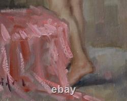 Salvatore Rodriguez (1957 -) Nude Woman Oil on Wood, Signed, with Frame