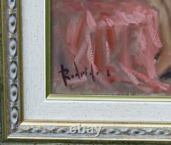 Salvatore Rodriguez (1957 -) Nude Woman Oil on Wood, Signed, with Frame