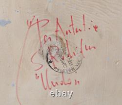 Salvatore Rodriguez (1957 -) Nude Woman Oil on Wood, Signed, with Frame