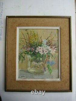 Serge Sedrac 1878/1974 Spring Floral Bouquet Belle Hsb 28 X 23 CM