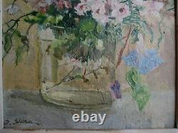 Serge Sedrac 1878/1974 Spring Floral Bouquet Belle Hsb 28 X 23 CM