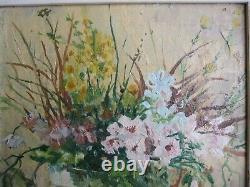 Serge Sedrac 1878/1974 Spring Floral Bouquet Belle Hsb 28 X 23 CM