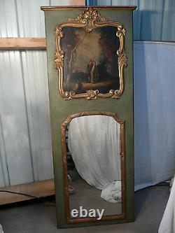 Shroud Louis XV Oil Canvas Ice 18th Century Wood Gilded Painting Pierglass Holz