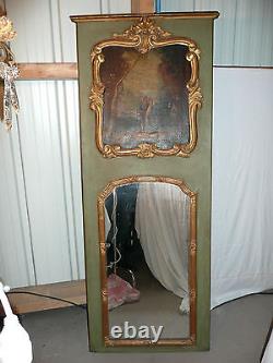 Shroud Louis XV Oil Canvas Ice 18th Century Wood Gilded Painting Pierglass Holz