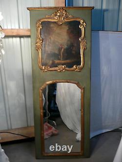 Shroud Louis XV Oil Canvas Ice 18th Century Wood Gilded Painting Pierglass Holz
