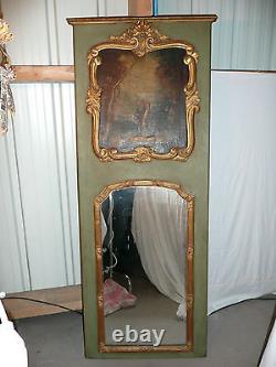 Shroud Louis XV Oil Canvas Ice 18th Century Wood Gilded Painting Pierglass Holz