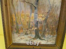 Signed Alfred Blondeau 1850 Small Oil On Canvas Of An Undergrowth #1262#