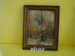 Signed Alfred Blondeau 1850 Small Oil On Canvas Of An Undergrowth #1262#