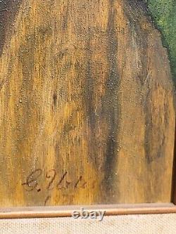 Signed Painting. 1972. Horse Portrait. Oil painting on wooden panel
