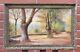 Signed Tableau. Landscape Under Woods. Oil Painting On Canvas