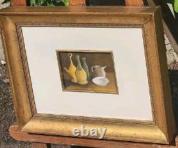 Signed and Dated Tableau. Still Life Oil Painting on Wooden Panel