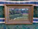 Small Antique Painting Oil Hsp Barbizon School 19th Century Gilt Wood Frame