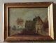 Small Flemish Painting, 19th Century, Country Scene, Oil On Wood, Signed