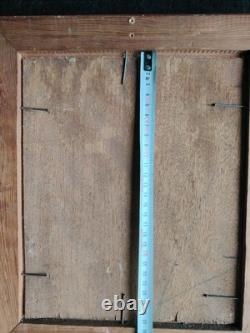 Small Oil on Wood Chicken Coop and Its Hens First Half of the 20th Century