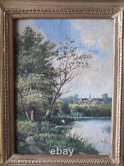 Small Old Oil On Unsigned Wood