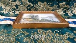 Small Old Painting Oil French Barbizon School XIXth Century Under Glass