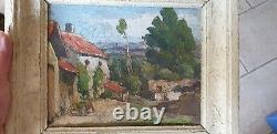 Small Painting A L Oil On Wood Christian Couillaud In Vendee 1950.22×18