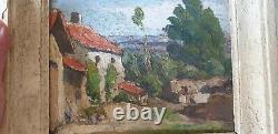 Small Painting A L Oil On Wood Christian Couillaud In Vendee 1950.22×18