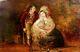 Spanish Couple. Oil On Table. Anonymous. In The Goya Style. Spain. Xxe